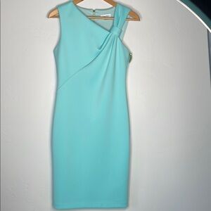Calvin Klein Elegant Tiffany Blue Sleeveless Dress